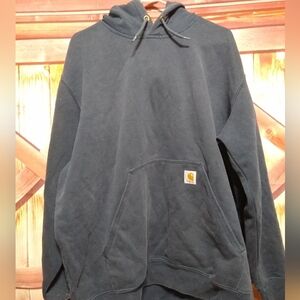 Carhartt loose fit heavyweight XL blue worn sweatshirt.